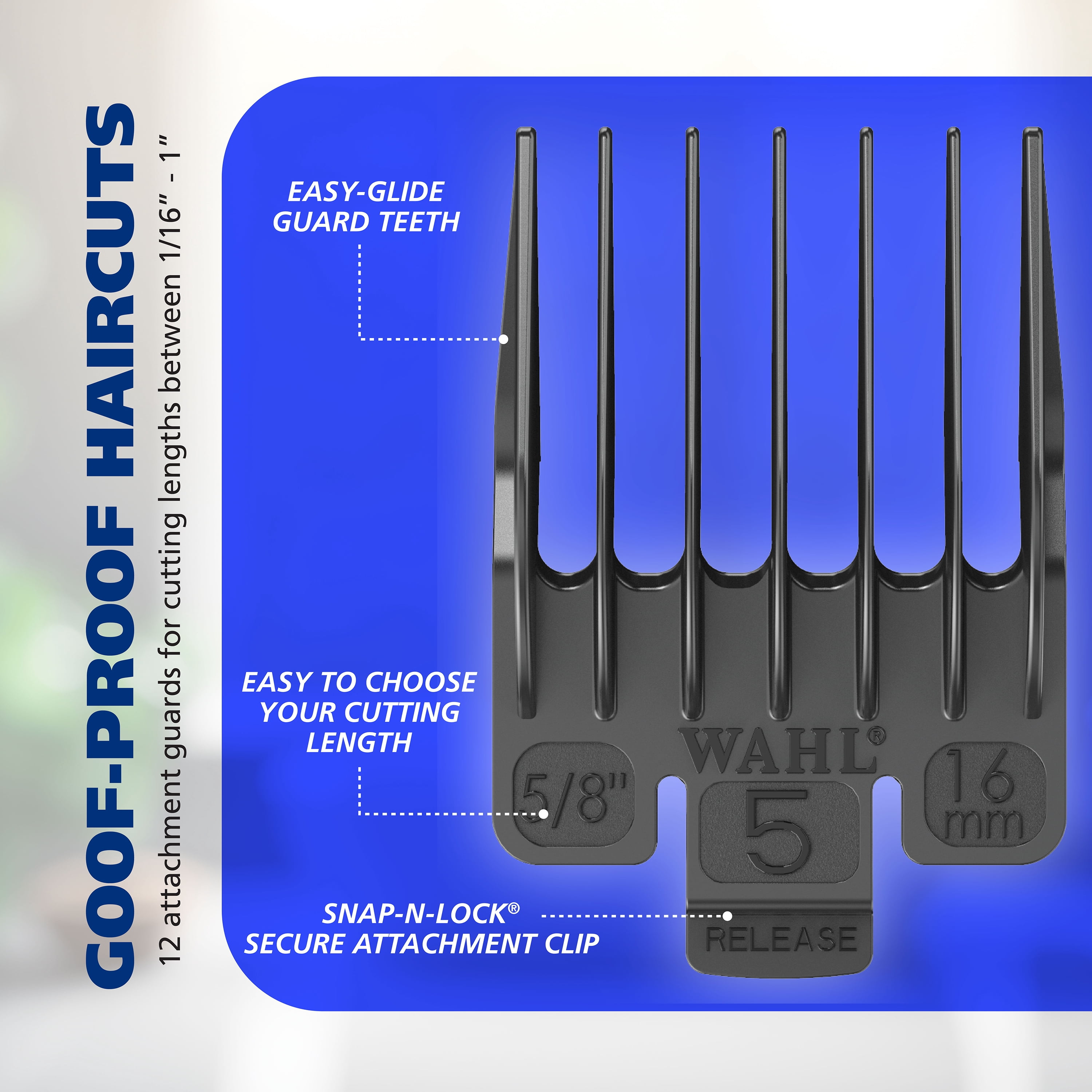 Wahl Cordless Pro Combo Rechargeable Hair Clipper and Battery Hair Trimmer Kit, Rinseable Blades, 12 Guards, Powerful Motor, Black – 3028040