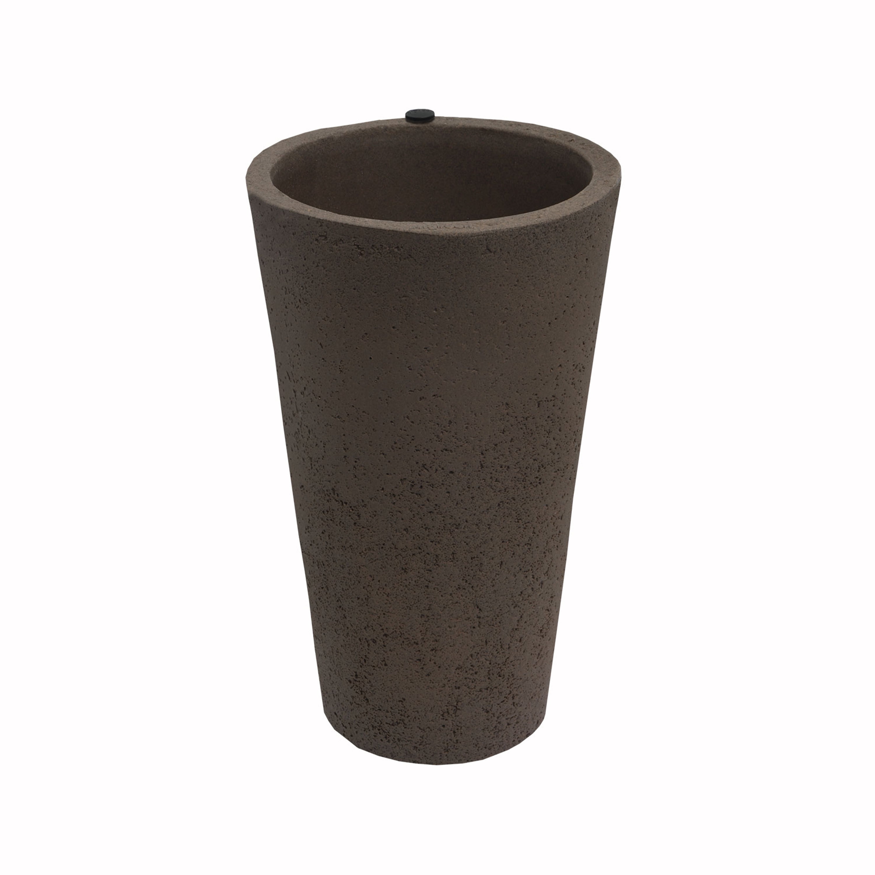 Algreen Crete 20" Self-Watering Planter, Tall, Browstone Resin, 2 Pack