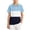Blue, variant on akafmk Boys School Uniform Shirts Short Sleeve Collared Shirt Colorblock Breathable Athletic Shirt Casual Summer Tops, 5-15Y