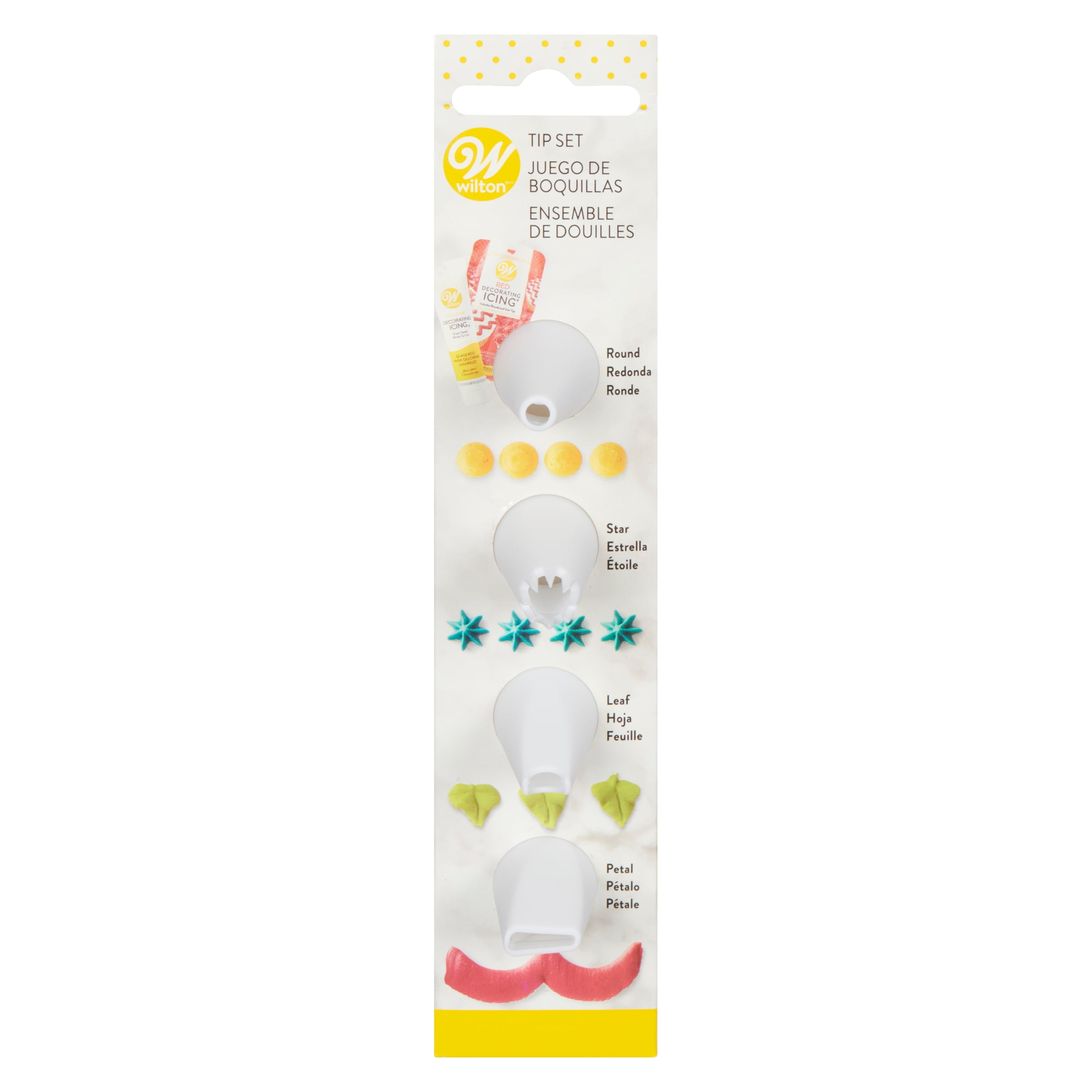 WILTON SET TIP 418-621 4S 1 U, Plastic Icing Tip Set