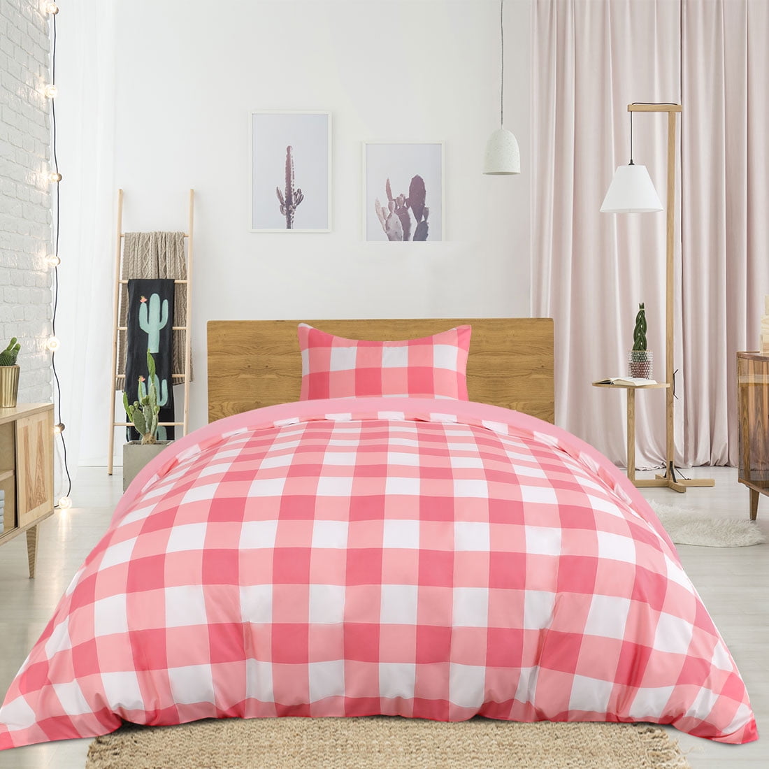 Bedding Duvet Cover Set Checkered Duvet Cover Sets (No Duvet) Soft