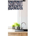 thumbnail image 2 of Ambesonne Floral Valance Pack of 2, Exotic Peruvian Lily Boho, 42"X12", Apricot Peach Slate Blue, 2 of 3