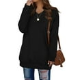 thumbnail image 2 of Fantaslook V Neck Sweatshirts for Women Casual Long Sleeve Tops Oversized Sweatshirt With Pockets, 2 of 8