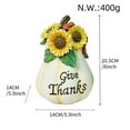 thumbnail image 3 of Halloween Pumpkin Decor with Flowers - Fall Themed Desktop Figurine for Indoor and Outdoor Party Decoration, Thanksgiving Home Decor for Living Room, Porch, or Table, 3 of 5