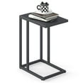 thumbnail image 1 of Gymax Table d'Appoint en Forme de C avec Cadre en Métal, Table de Sofa pour Petit Espace Intérieur Extérieur, 1 of 10