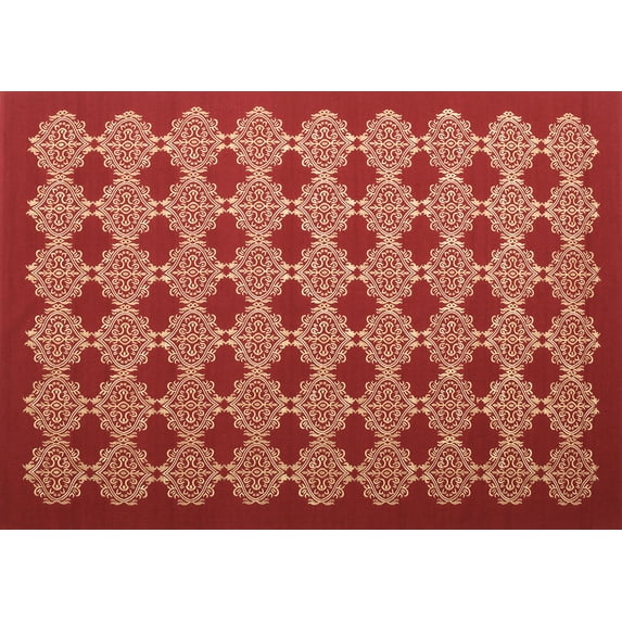 Ahgly Company Indoor Rectangle Abstract Brown Contemporary Area Rugs, 4' x 6'