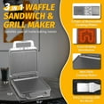 FineMade Panini Grill Press Breakfast Sandwich Maker 3 in 1 Electric