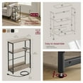 thumbnail image 6 of LEDREM 3-Tier Side Table with Charging Station,Narrow End Table for Small Spaces,with Magazine Rack,Heather Greige and Ink Black, 6 of 6