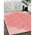 thumbnail image 3 of Ahgly Company Machine Washable Indoor Square Transitional Flamingo Pink Area Rugs, 7' Square, 3 of 7