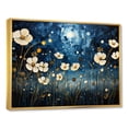 thumbnail image 2 of Designart "Deep Blue Nighttime Buttercups II" Buttercups Floater Framed Wall Art Prints, 2 of 5