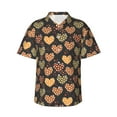 thumbnail image 2 of Xecao Heart print Hawaiian shirt - a stylish short-sleeve button-down for men, perfect for casual beach and tropical outings., 2 of 9