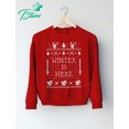 thumbnail image 4 of Winter Is Here Ugly Christmas Sweater Women Sweatshirt Medium Gray, 4 of 5