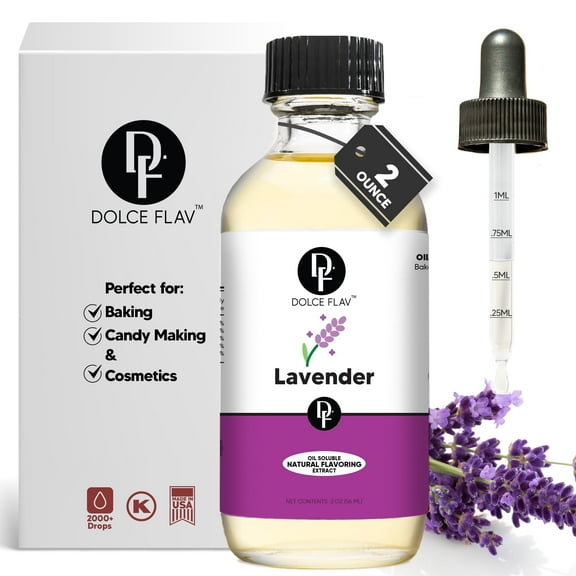 Dolce Flav - Oil Soluble Lavender Flavoring - 2oz.