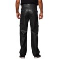 thumbnail image 3 of INSPIRE CHIC Faux Leather Pants for Men's Slim Fit Hip Hop Punk Trousers 30 Black, 3 of 6