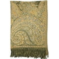 thumbnail image 5 of Silver Fever Pashmina - Jacquard Paisley Shawl - Stylish Scarf - Double Sided Wrap, 5 of 10