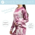 thumbnail image 3 of Hello Mello Dyes The Limit Lounge Top and Pants, 2-Piece Pajama Set, Orchid Medium/Large (Women's), 3 of 7