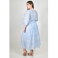thumbnail image 3 of Vestido cruzado con olanes Roman Fashion /Tallas Extras, 2770 (Azul cielo) azul cielo 42, 3 of 6