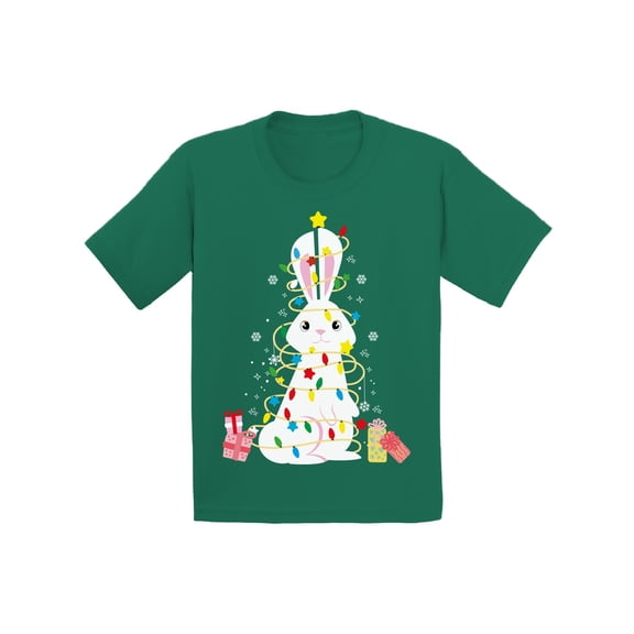 Awkward Styles Ugly Xmas T-Shirt for Baby Girls Boys Rabbit Christmas Tree Baby Shirt
