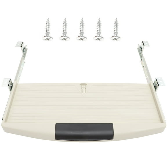 UNOMOR 1Pcs Under Desk Keyboard Tray Sliding Grey Plastic Office Workers Simple Design