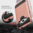 thumbnail image 4 of Samsung Galaxy Core Prime Case, Galaxy Prevail LTE Case, 2-Piece Style Hybrid Shockproof Hard Case Cover with [Premium Screen Protector] Hybird Shockproof And Circlemalls Stylus Pen (Rose Gold), 4 of 6