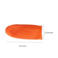 thumbnail image 4 of QualitChoice 100pcs Non -slip Fingertip Gloves Latex Orange Waterproof Breathable Anti -static Fingertip Gloves 1Set, 4 of 6