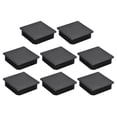 thumbnail image 1 of 8Pack 70mmx70mm(2.76pulgadas) Tapón de tubería de plástico Tapas de extremo de poste cuadradas negras, 1 of 6