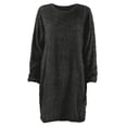 thumbnail image 5 of Womens Crew Neck Long Sleeve Spring Fall Dresses,Women Winter Sweater Knit Crewneck Warm Long Sleeve Casual Sweatshirts Dress Black, 5 of 5
