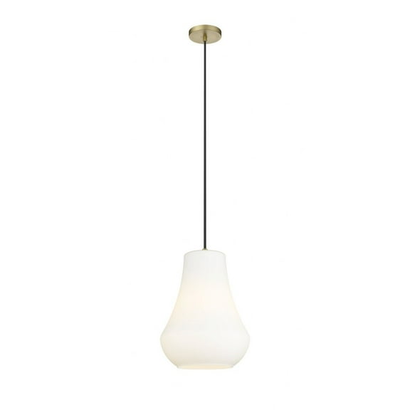 491-1P-BB-G571-12-LED-Innovations Lighting-Fairfield - 1 Light Mini Pendant In Industrial Style-16 Inches Tall and 11.75 Inches Wide Brushed Brass
