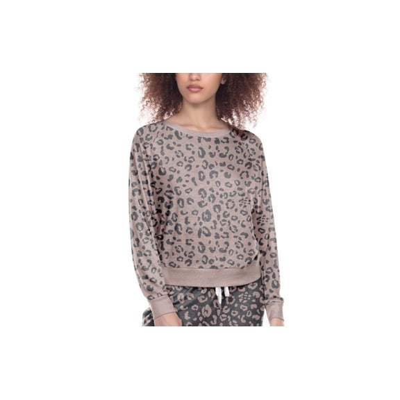 Honeydew Womens Star Seeker Brushed Jersey Pajamas Top, Large, Maple Leopard