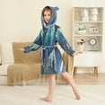 thumbnail image 4 of FORMRS Kids Bathrobe Unisex Hooded Robe Toddler Pajamas Sleepwear, Size 7-9T, Blue Planet, 4 of 7