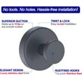 thumbnail image 4 of Suction Cup Hooks for Shower, Removable Towel Hooks for Bathroom Window Glass Door Wall, Bath Robe Looafh Hook for Hanging - 2 Pack, Grey, 4 of 14