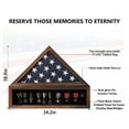 Veteran Burial Flag Display Case American Flag Solid Wood Display Case