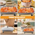 thumbnail image 3 of Raindrops Stainless Steel Rectangular Chafing Dish with Plastic Lid Food Warmer for Hotels and Catering, 3 of 8