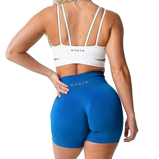 Nvgtn Spandex Seamless Shorts Women Soft Out Tights Fitness Outfits Pants  Gym Wear Z 