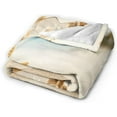 thumbnail image 2 of Seashells Beach Starfish Unique Fleece Plush Throw Blanket Comforter Faux Fur Soft Cozy Warm Fluffy Microfiber Fuzzy Blanket for Bed Couch Sofa Chair Fall Nap Travel Camp Picnic 80"x60", 2 of 5