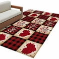 thumbnail image 2 of Area Rug for Living Room, Red Plaid Valentine's Day Non-Slip Indoor Large Carpet for Bedroom/Dining Room, Checkered Farmhouse Valentines Washable Low-Profile Floor Mat Runner Rugs - 3 x 5 Ft, 2 of 7