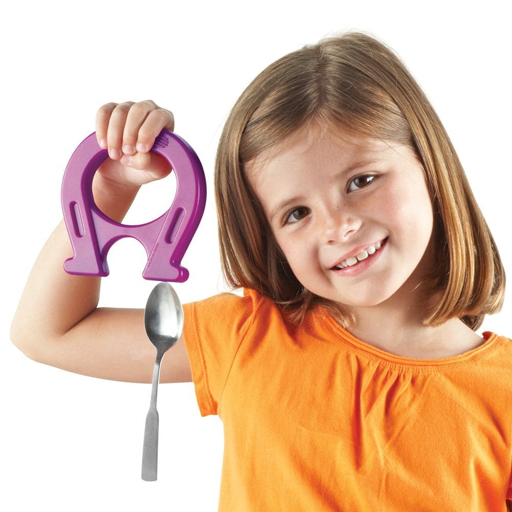 Learning Resources Primary Science Mighty Magnets, Horseshoe Magnets, Assorted Colors, Set of 12