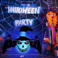 thumbnail image 4 of Murciélagos inflables colgantes de Halloween, apariencia de alas de murciélago y sombrero de bruja, decoración con luz LED colorida incorporada, 4 of 4