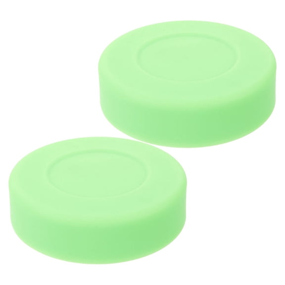 TABLZONE Dense Texture PVC Ice Hockey Puck Green for Indoor and Outdoor Use
