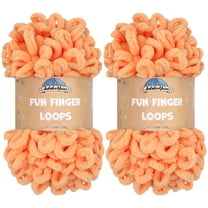 JubileeYarn Fun Finger Loops Yarn - Jumbo Polyester - 100g/Skein - Nectar - 2 Skeins