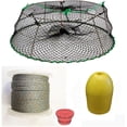 thumbnail image 1 of Tower Style Stainless Steel Prawn Trap with 1/4"x400' Lead Rope, 14" Bullet Flaot & Bait Jar Combo, 1 of 1