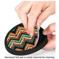 thumbnail image 3 of Silicone Non-Slip Drink Coasters with Removable Printed Absorbent Felt Pad - Set of 4 - Modern Chevron, 3 of 3