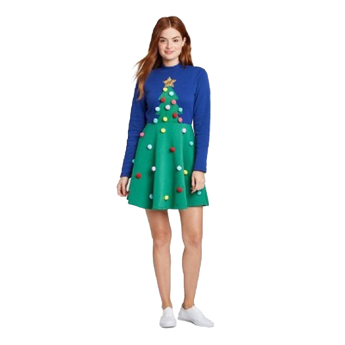 Mighty Fine Dresses | Mighty Fine Holiday Christmas Tree Dress | Color: Blue/Green | Size: XL | Closetbycarrie's Closet