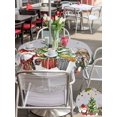 thumbnail image 4 of Outdoor Tablecloth with Umbrella Hole and Zipper, Grey Christmas Round Table Cloth 60 Inch Waterproof Tablecloth, Gnomes Xmas Tree Snowflake Winter Gifts Picnic Table Cover for Patio Camping, 4 of 7