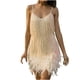 thumbnail image 1 of Vestido de fiesta Odeerbi ODB186425 Lentejuelas Pluma sin Mangas para mujer, 1 of 9