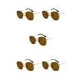 thumbnail image 3 of Thinsony Hexagonal Polarized Lightweight Frame Unisex Protection PC Hexagon Men Women Comfortable gold tea flake C5 5Set, 3 of 6