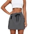 thumbnail image 5 of Sokhug Cargo Skirt for Women High Waist Drawstring A Line Mini Skirt with Multi Pockets Casual Athletic Skort, 5 of 7