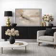 thumbnail image 3 of Framed Canvas Print Neutral Abstract Wall Art Minimalist Modern Decorative for Living Room Bedroom - 24"x36" WHITE, 3 of 8
