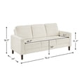 thumbnail image 2 of OakvillePark Mapleholt Corduroy Sofa, Beige, 2 of 7