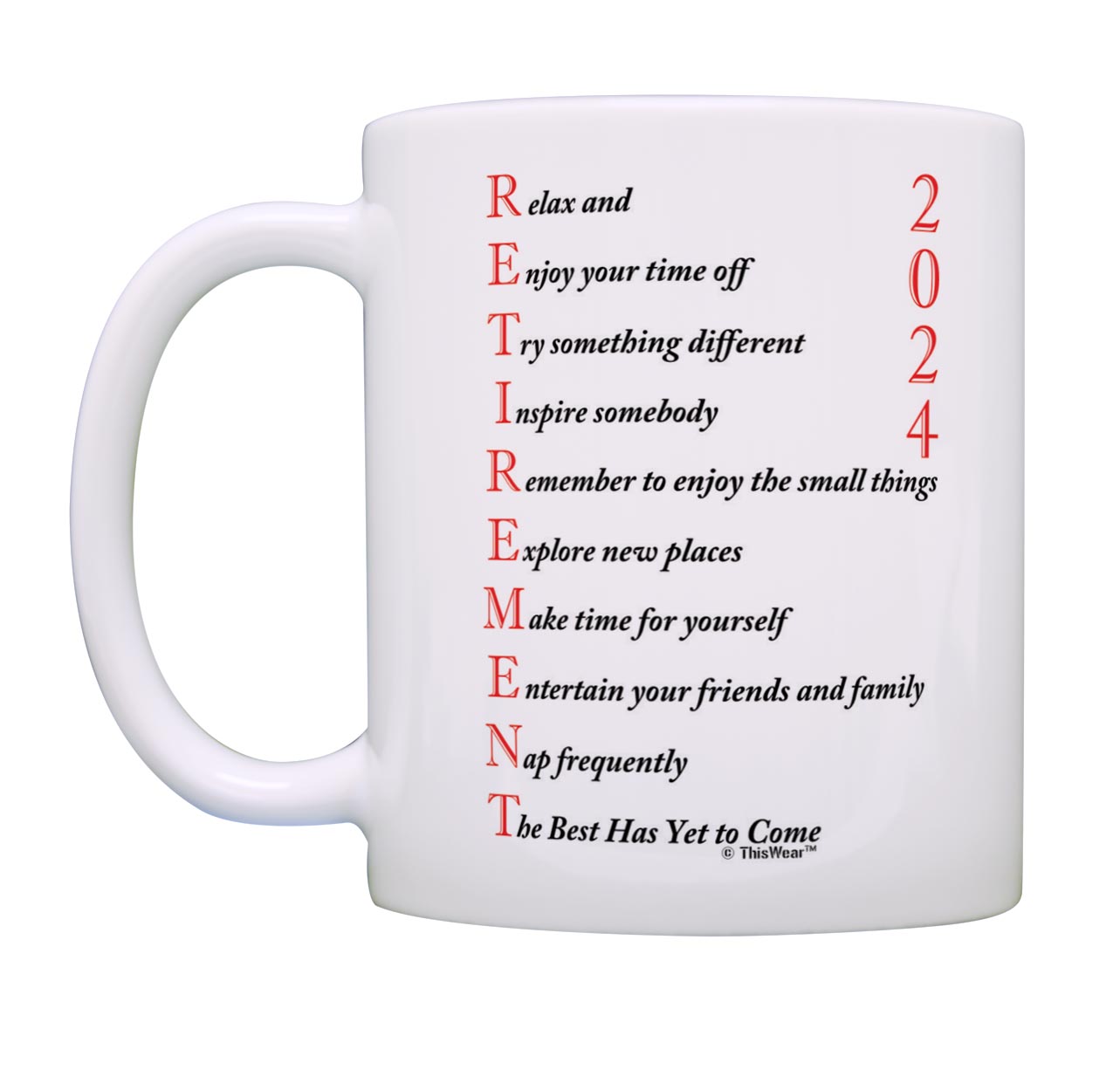 Retirement Gifts for Women or Men Retirement 2024 Retired Poem Retirement Gift Ideas for Coworker Gift 11oz Coffee Mug Tea Cup White - image 3 of 7